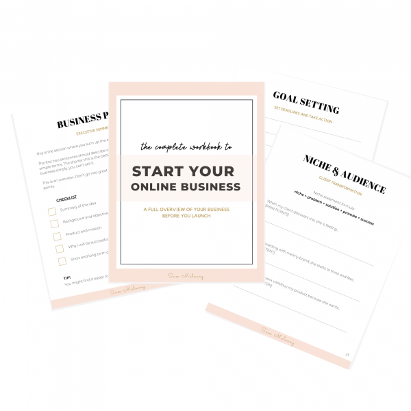 Start an online business - Printable workbook to plan out your business - Image 2